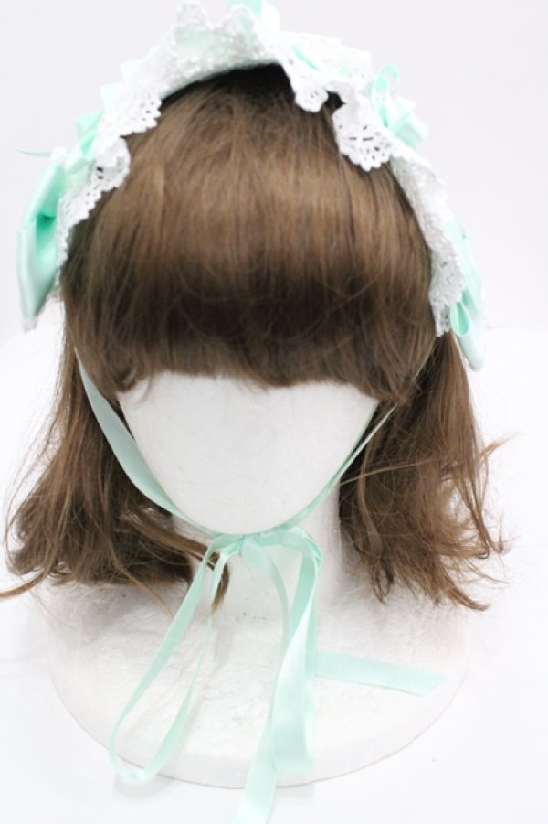 画像1: BABY,THE STARS SHINE BRIGHT / Confiture Ribbonヘッドドレス  ミント I-26-04-12-115-BA-AC-SA-ZI (1)