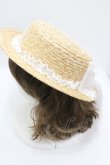 画像2: Angelic Pretty / お花レースストローHat   I-26-04-12-117-AP-AC-TE-ZI (2)