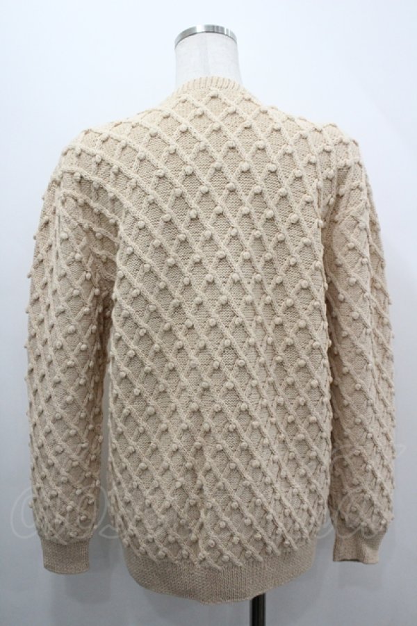 画像3: KANEKO ISAO / ポンポンニットカーディガン  ベージュ I-26-04-12-018-EL-TO-SA-ZI (3)