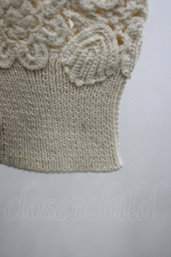 画像6: KANEKO ISAO / フラワー編みニットカーディガン  ベージュ I-26-04-12-019-EL-TO-SA-ZI (6)