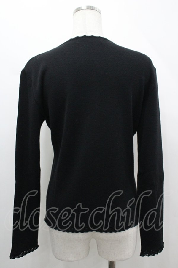 画像3: KANEKO ISAO / リボンニットカーディガン  黒 I-26-04-12-020-EL-TO-TE-ZI (3)