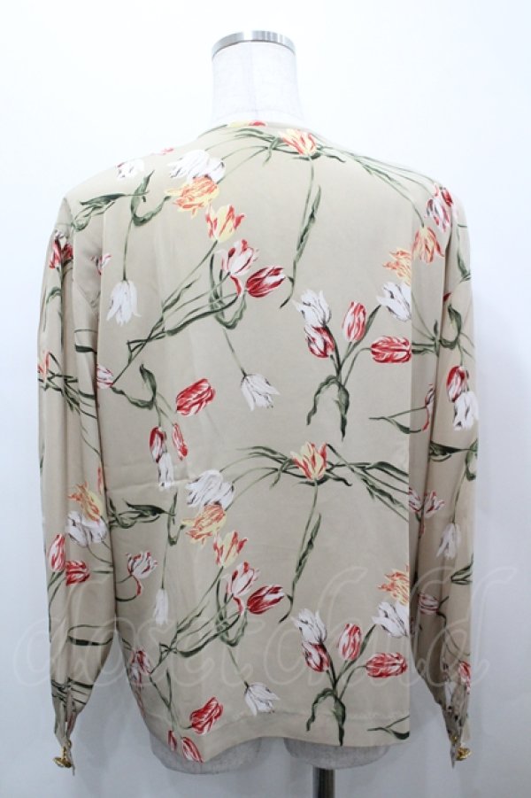 画像2: INGEBORG / チューリップ柄ブラウス  ベージュ I-26-04-12-003-LO-BL-SA-ZI (2)