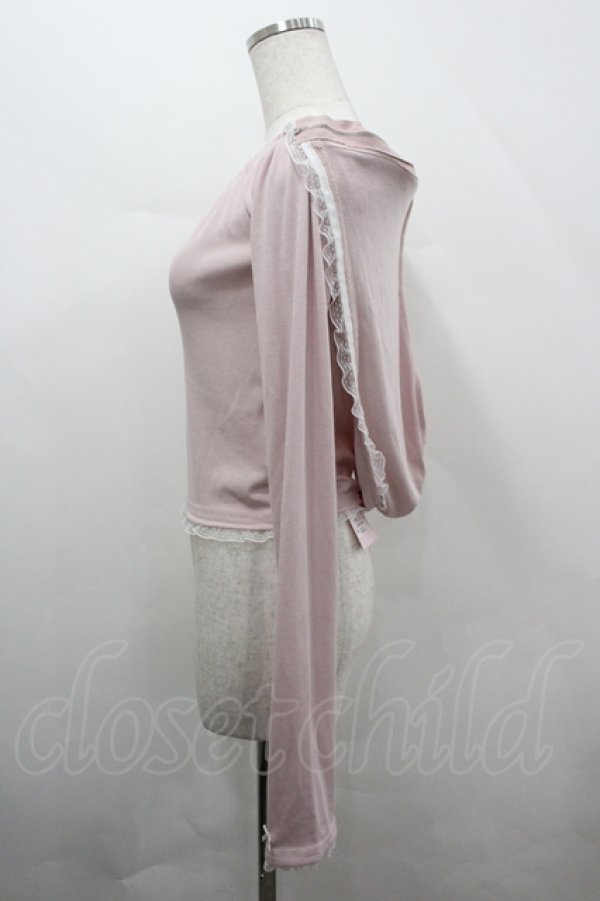 画像2: lilLilly / オフショルレースフーディトップス  ピンク I-26-04-12-025-LO-TO-SA-ZI (2)