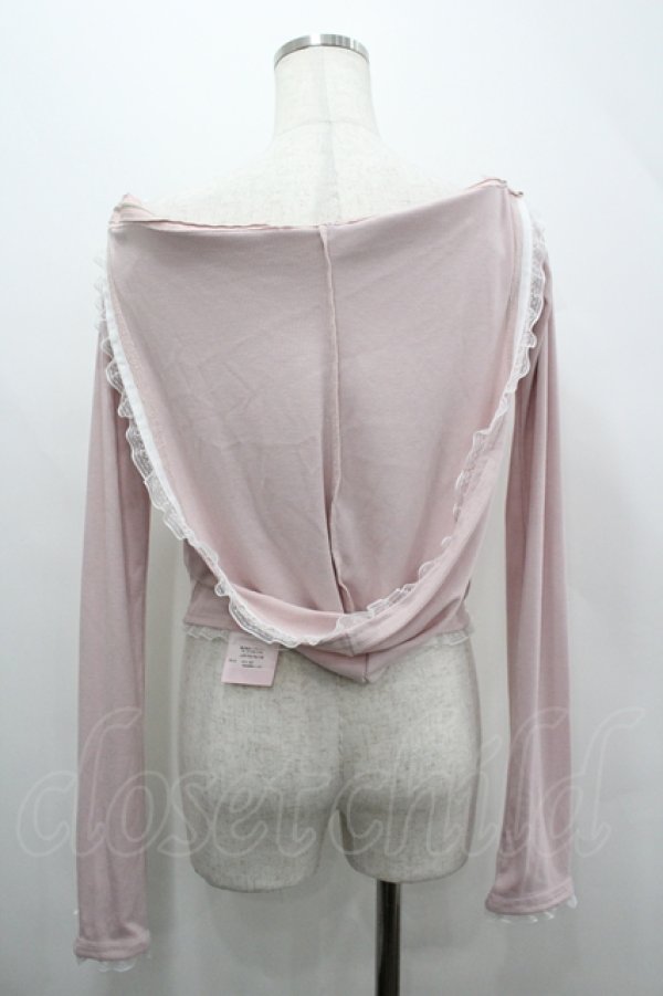 画像3: lilLilly / オフショルレースフーディトップス  ピンク I-26-04-12-025-LO-TO-SA-ZI (3)