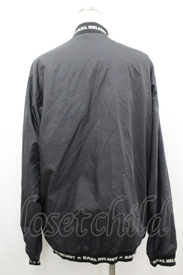画像3: Karl Helmut / GOLFタグロゴサテンブルゾン L 黒Ｘ白 I-26-04-12-029-EL-JA-SA-ZI (3)
