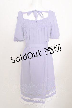 画像: 【SALE】Ozz Croce / 裾エンブロイダリーバックリボンワンピース O-23-09-23-107-OO-OP-OA-ZT339