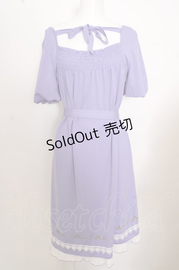 画像1: 【SALE】Ozz Croce / 裾エンブロイダリーバックリボンワンピース O-23-09-23-107-OO-OP-OA-ZT339 (1)