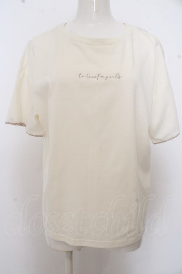 画像1: axes femme / 英字刺繍Tシャツ O-23-09-28-048-AX-TS-IG-ZT041 (1)