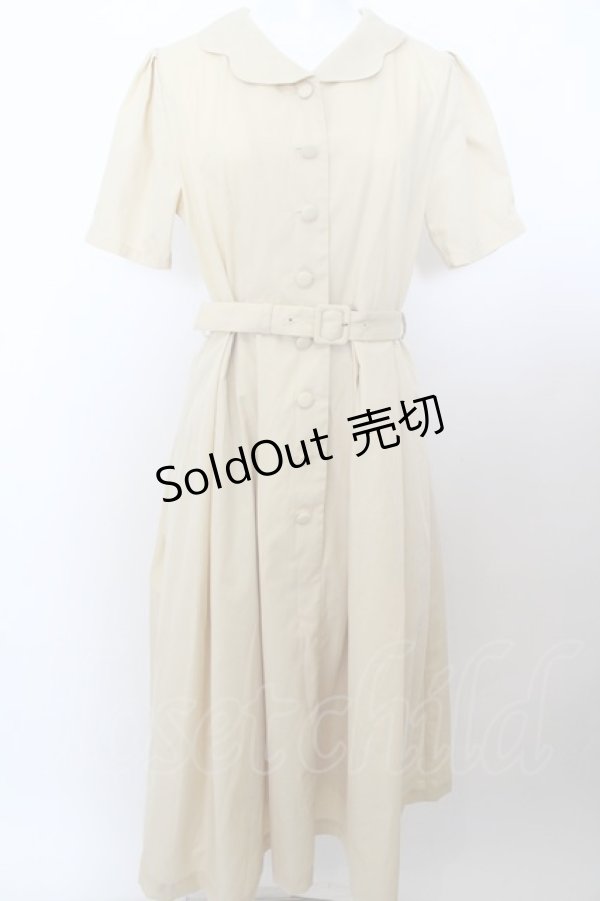 画像1: 【SALE】an another angelus / スカラップ開衿シャツワンピース O-23-10-07-065-CA-OP-IG-ZT163 (1)