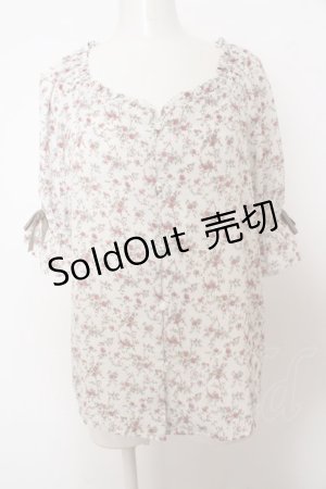 画像: 【SALE】Fi.n.t / 小花柄ノカーラーシフォンブラウス O-23-10-09-072-CA-BL-OA-ZT166