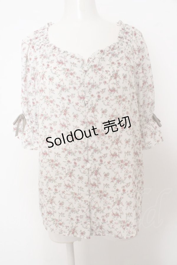 画像1: 【SALE】Fi.n.t / 小花柄ノカーラーシフォンブラウス O-23-10-09-072-CA-BL-OA-ZT166 (1)