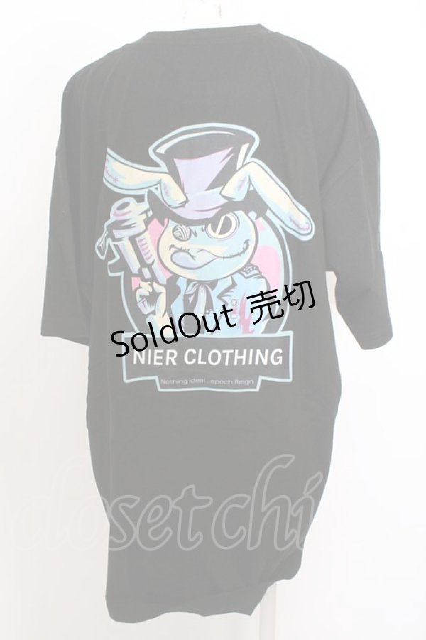 画像1: 【SALE】NieR CLOTHING / BACK DESIN BI　TEE O-23-10-11-030-PU-BL-OA-ZT188 (1)