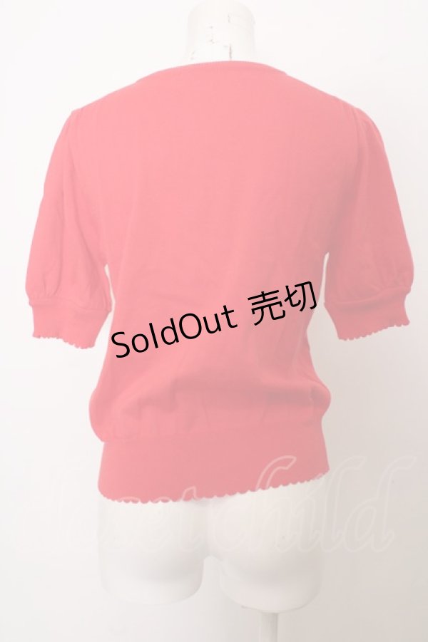 画像3: Jane Marple / Tiara EMB puff sleeve カーディガン M アカ O-23-10-14-025-JM-TO-IG-ZT111 (3)