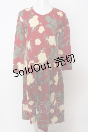 画像: 【SALE】INGEBORG / 薔薇ptカットワンピース  アカ O-23-10-20-013-LO-OP-IG-ZT343