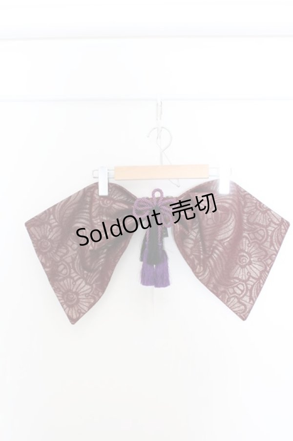 画像1: Qutie Frash / 飾り帯  ワイン O-23-10-25-067-QU-ZA-IG-ZI (1)