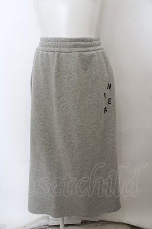 画像: NieR Clothing / 防寒裏起毛スカート  グレー O-23-10-28-115-PU-SK-IG-ZS