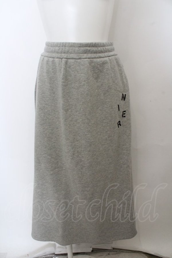 画像1: NieR Clothing / 防寒裏起毛スカート  グレー O-23-10-28-115-PU-SK-IG-ZT407 (1)