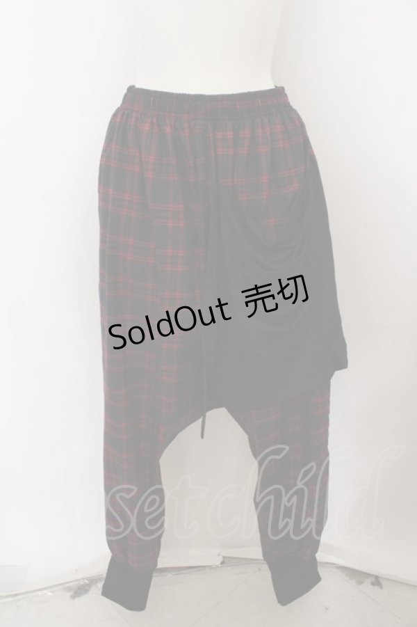 画像1: NieR Clothing / 3POCKET変型SARROUEL PANTS 【WINE RED】  レッド×ブラック O-23-10-28-126-PU-PA-IG-ZS (1)