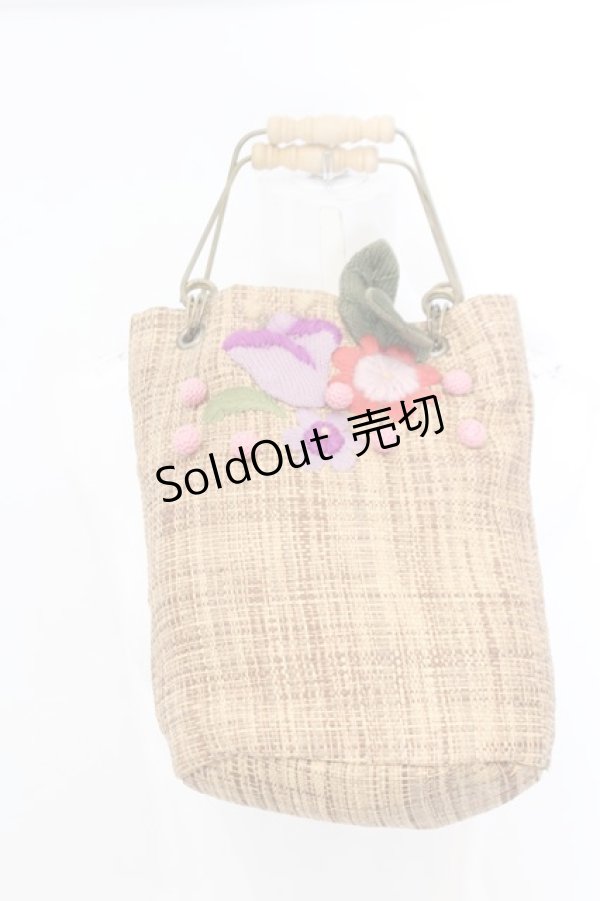 画像1: 【SALE】Jane Marple / デコレーションストローバッグ  ナチュラル O-23-10-31-069-JM-BG-YM-ZT273 (1)