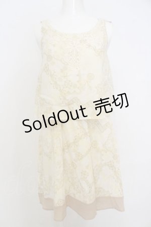 画像: 【SALE】axes femme / スカーフ柄チュニックワンピース M キナリ O-23-11-13-034-AX-OP-OW-ZT310