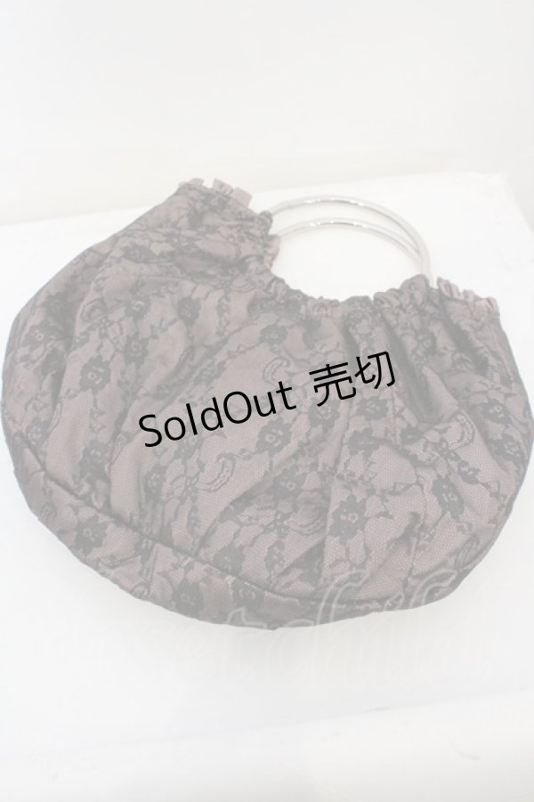 画像2: axes femme / 総レースブローチ付きバッグ  クロ O-23-11-15-077-AX-BG-IG-ZT308 (2)