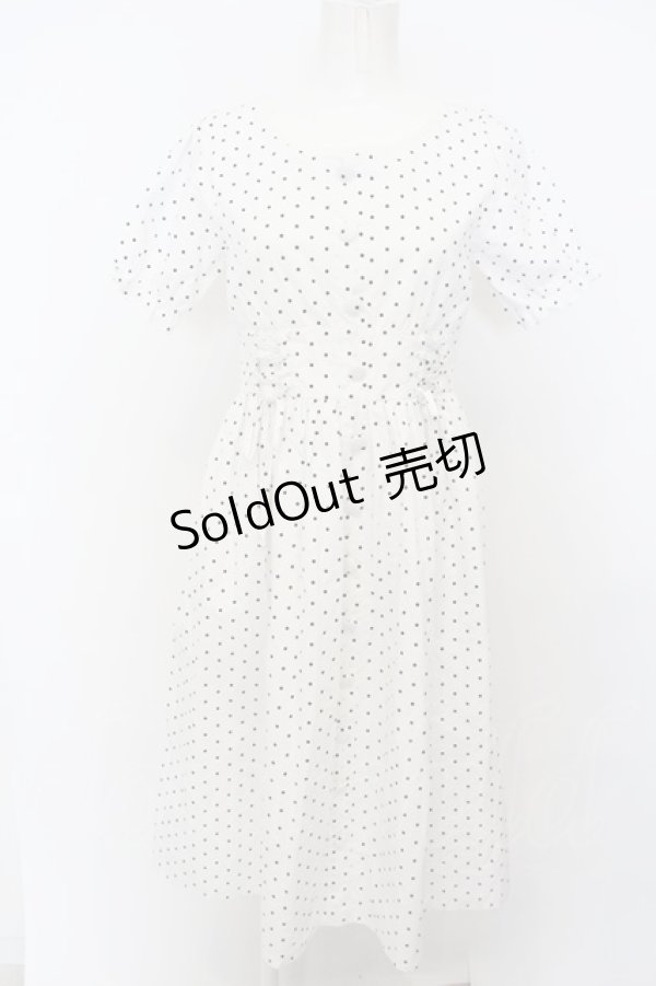 画像1: evelyn / ダブルレースアップドットワンピース  シロ×クロ O-23-11-22-112-LO-OP-IG-ZT318 (1)