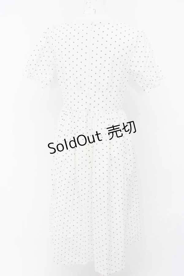 画像2: evelyn / ダブルレースアップドットワンピース  シロ×クロ O-23-11-22-112-LO-OP-IG-ZT318 (2)