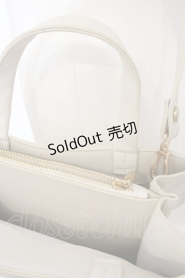 画像3: evelyn / スクエアショルダーミニバッグ  アイボリー O-23-11-26-114-LO-BG-IG-ZT346 (3)