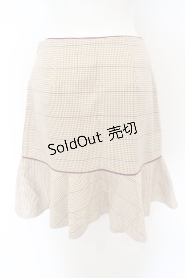 画像2: 【SALE】LODISPOTTO / 格子チェックスカート  ベージュ O-23-11-29-004-LO-SK-IG-ZT342 (2)