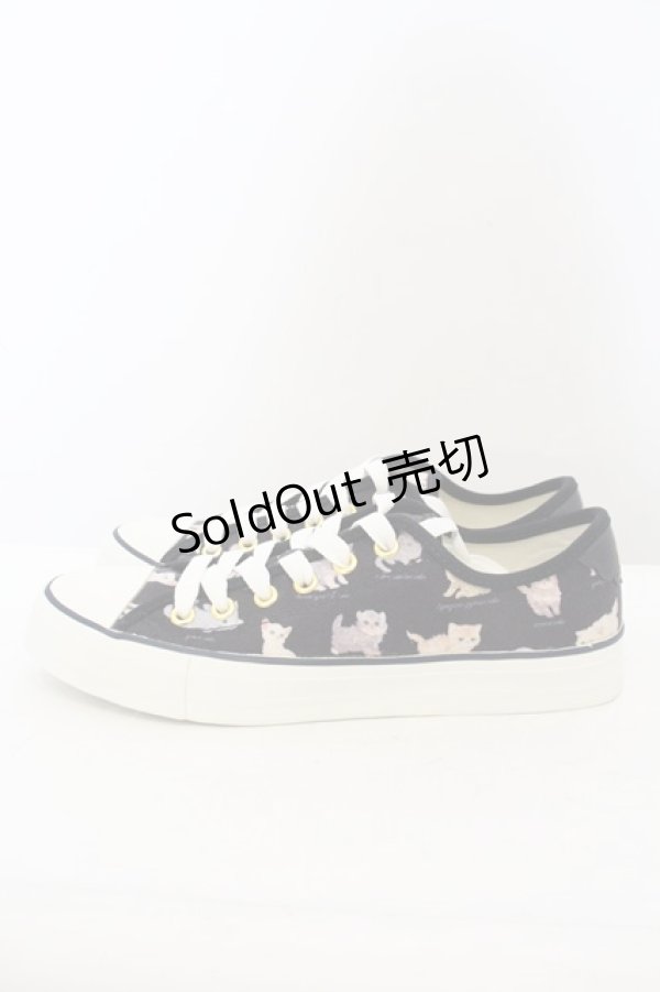 画像2: Franche Lippee / ねこ図鑑スニーカー S ネイビー O-23-11-30-1068-LO-SH-OW-ZT346 (2)