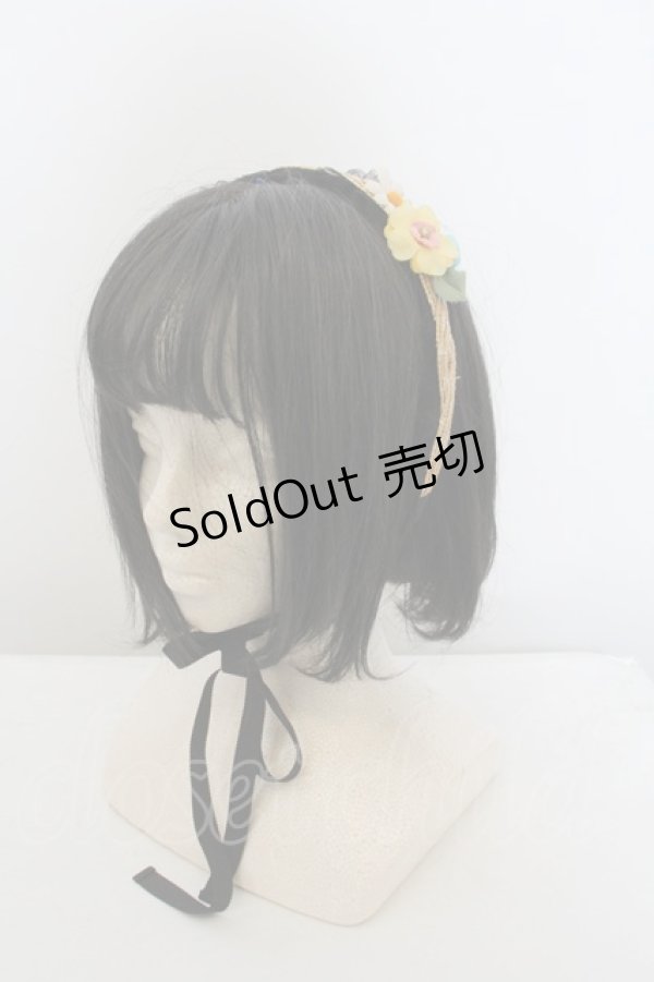 画像1: 【SALE】Emily Temple cute / ストローヘッドドレス  ナチュラル O-23-11-30-1139-ET-AC-IG-ZT308 (1)