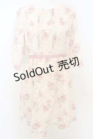 画像: 【SALE】LODISPOTTO / 花柄タックワンピース M ピンク O-23-12-07-132-LO-OP-OW-ZT343