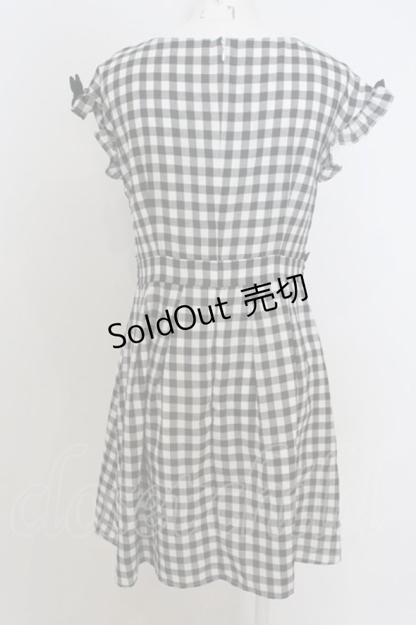 画像2: 【SALE】LODISPOTTO / ウエストレース使いギンガムチェックワンピース M クロ×シロ O-23-12-07-134-LO-SK-OW-ZT344 (2)