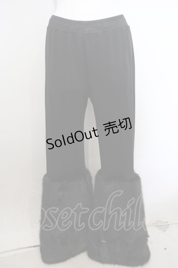 画像1: Qutie Frash / アメＱ×KIST札幌限定 ファーパンツ  ブラック O-23-12-18-062-QU-PA-IG-ZT116 (1)