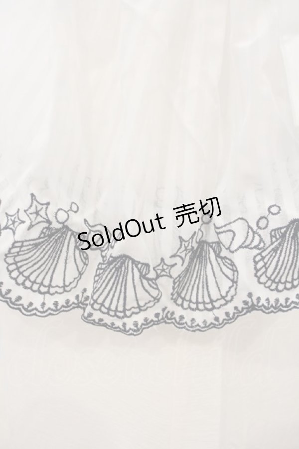 画像2: 【SALE】axes femme / シェル刺繍オフショルトップス M キナリ O-23-12-22-089-AX-TO-OW-ZT354 (2)