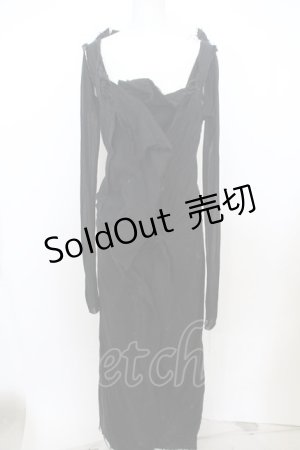 画像: alice auaa / メッシュ切替ワンピース  ブラック O-23-12-25-021-AA-TO-OW-ZS