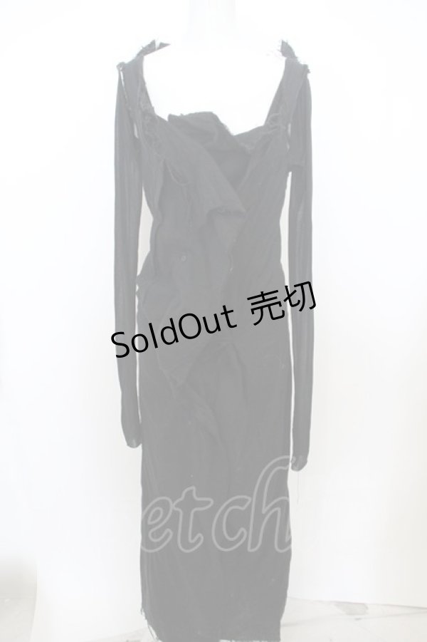 画像1: alice auaa / メッシュ切替ワンピース  ブラック O-23-12-25-021-AA-TO-OW-ZS (1)
