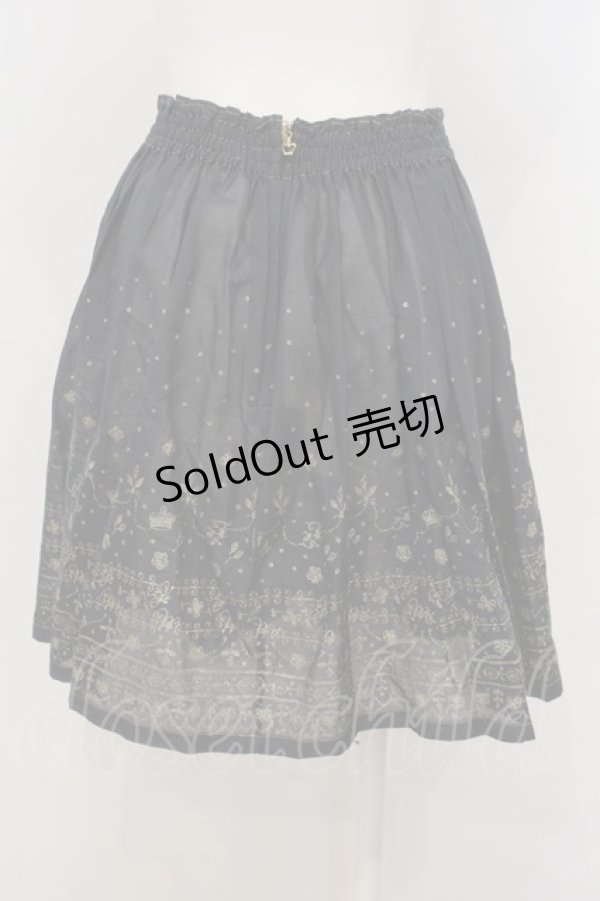 画像3: Jane Marple / 金糸刺繍スカート M ネイビー O-23-12-28-050-JM-SK-IG-ZT370 (3)