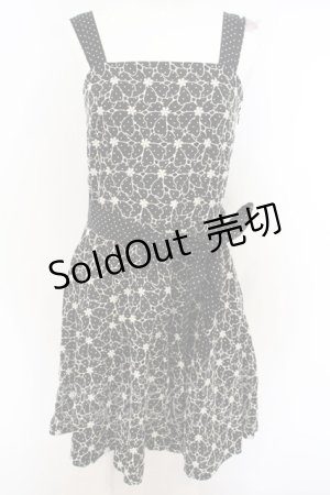 画像: 【SALE】Jane Marple / フラワードットレースのサンドレス M クロ O-23-12-28-056-JM-OP-OW-ZT369