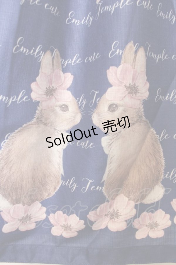 画像2: Emily Temple cute /Bloom Rabbitワンピース M ネイビー O-23-12-28-083-ET-OP-OW-ZT372 (2)