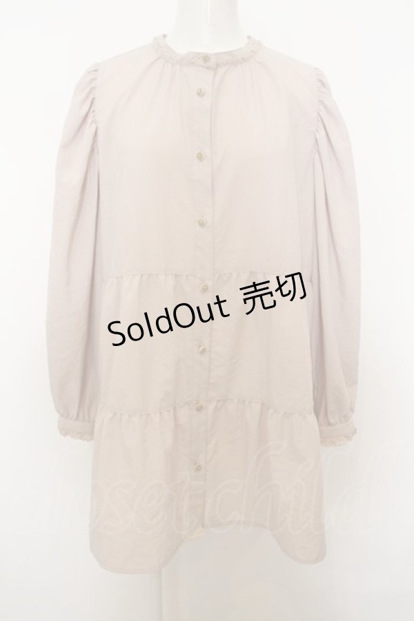 画像1: 【SALE】axes femme /スウェード風フラワー切り替えワンピース  ピンク?ネイビー O-23-12-28-124-AX-OP-IG-ZT368 (1)