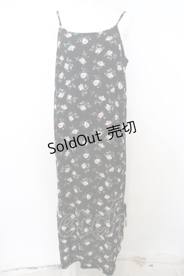 画像1: 【SALE】axes femme / ローズptキャミワンピース  クロ O-23-12-28-144-AX-OP-IG-ZT371 (1)