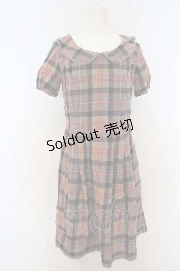 画像1: 【SALE】Jane Marple /オリジナルタータンのミニワンピース M イエロー O-23-12-29-032-JM-OP-OW-ZT283 (1)