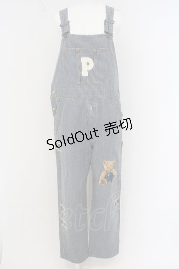 ピンクハウス　クマ刺繍オーバーオール 黒ペアくま刺繍オーバーオール - ピンクハウス通販｜リサイクル