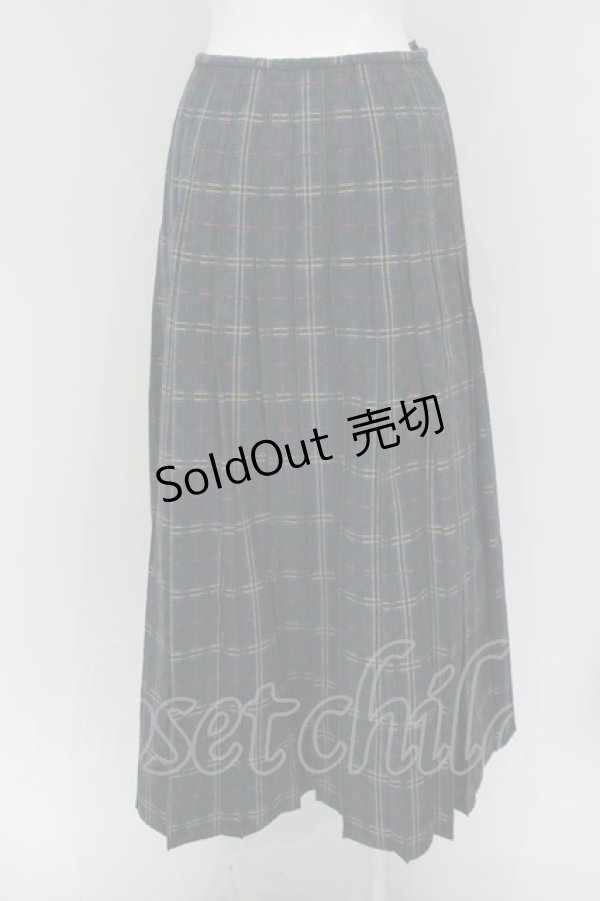 画像5: PINK HOUSE / チェック柄デニムキルトスカート  ブルー×グリーン O-24-01-14-001-LO-SK-IG-ZT257 (5)