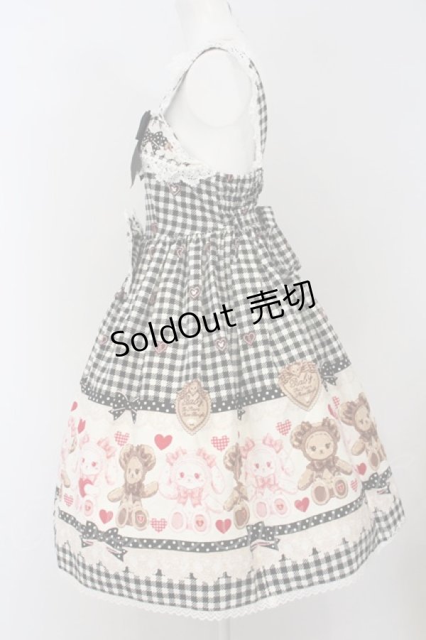 画像5: BABY,THE STARS SHINE BRIGHT / くみゃちゃんのSweet Heart CheckジャンパースカートII  クロ O-24-01-14-014-BA-OP-OW-OS (5)