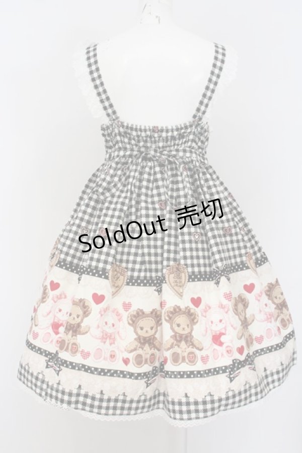 画像6: BABY,THE STARS SHINE BRIGHT / くみゃちゃんのSweet Heart CheckジャンパースカートII  クロ O-24-01-14-014-BA-OP-OW-OS (6)