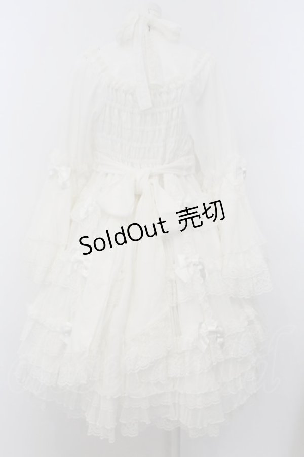 画像4: metamorphose / 幽玄の姫君ワンピース（2016年 dot tulle）  シロ O-24-01-23-065-ME-OP-IG-OS (4)