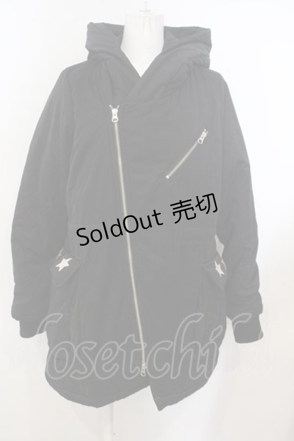 画像1: WORLD WIDE LOVE！(Rydia) / COATななめZIP中綿コート 1 黒 O-24-01-27-052-PU-CO-SZ-ZT-C056 (1)