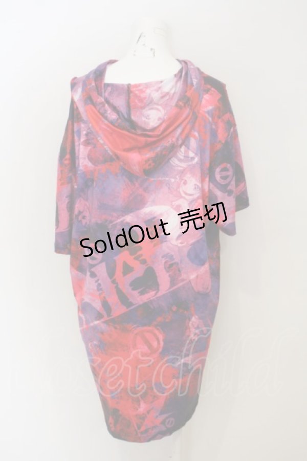 画像2: NieR Clothing / HALF SLEEVE PARKA【擬人化】パーカー F レッド O-24-02-11-022-PU-TO-YM-ZY (2)
